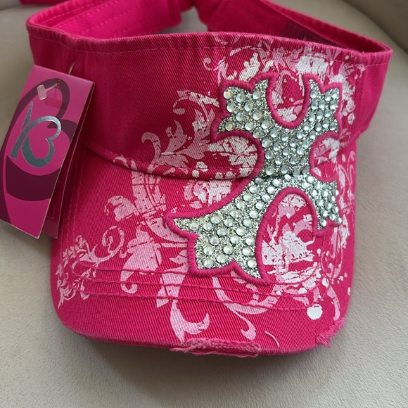 KBETHOS Visor Pink Bling Cross - Picture 2 of 8